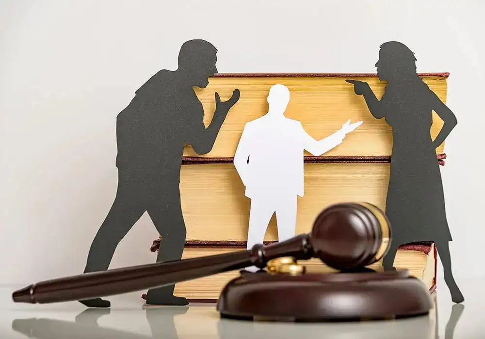 image of couple arguing through divorce Devon