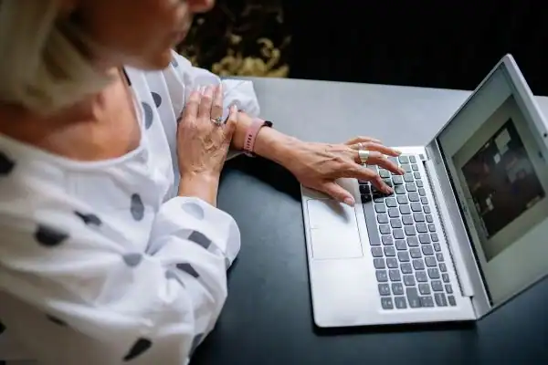 Image of woman attending online mediation Devon services from Barker Mediation
